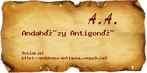 Andaházy Antigoné névjegykártya